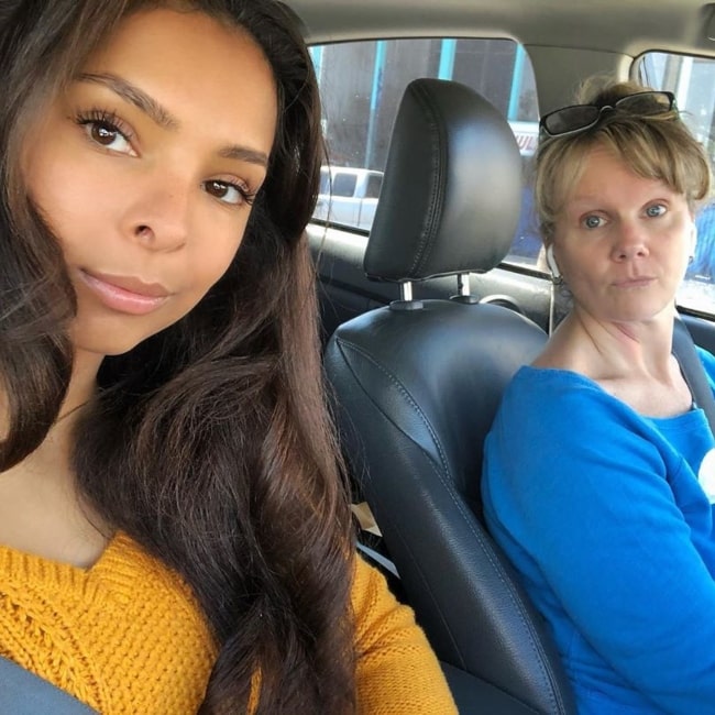 Denisea Wilson as seen in a selfie taken in her car with her mother in May 2019