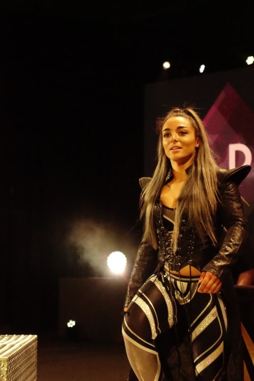 Deonna Purazzo as seen in a picture while making her entrance before a wrestling match on April 6, 2019