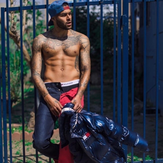 Don Benjamin flaunting his physique in May 2020