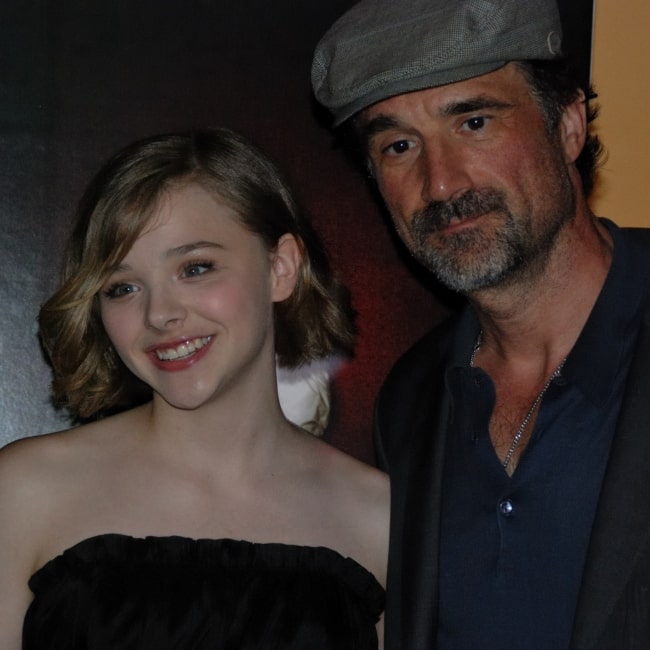 Elias Koteas and actress Chloë Grace Moretz as seen in a picture taken at the premier of Let Me In at the SVA Theatre on September 30, 2010