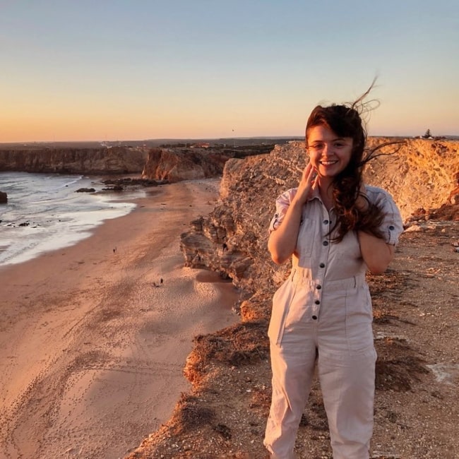 Emily Coates as seen in a picture taken in Lagos, Portugal in August 2019