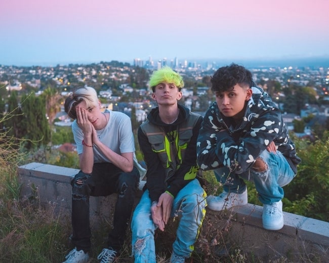 Frok Left to Right - Jack Riyn, Marcus Olin, and Brandon Westenberg as seen while posing for the camera in Los Angeles, California in May 2020