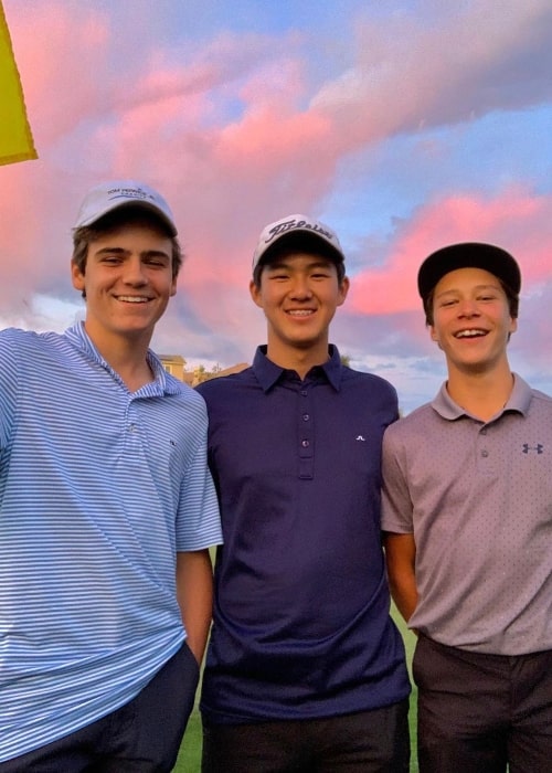 From Left to Right - Lincoln Melcher, JJ Nakao, and Palmer as seen while posing for a picture in Santa Clarita, California in November 2019