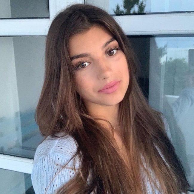 Gabriella Whited as seen in a selfie taken in Naousa, Paros, Greece in July 2019