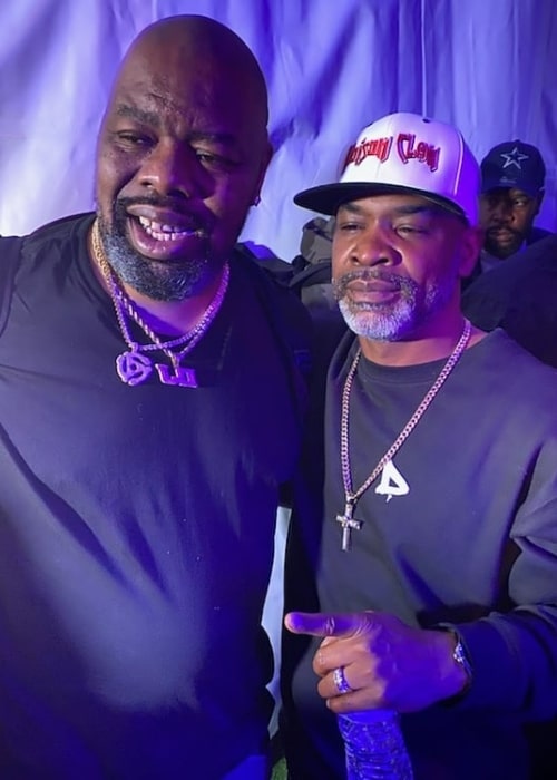 JT Money (Right) as seen while posing for a picture alongside Biz Markie in February 2020