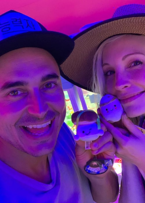 Joe King and Candice Accola, as seen in August 2019, during a trip to Seoul, South Korea