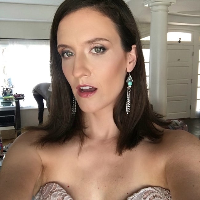 Julie Lake as seen while clicking a selfie in August 2017
