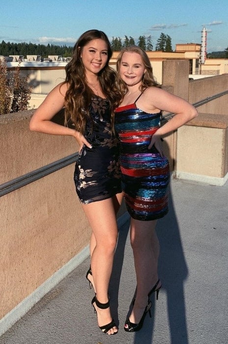 Kathryn Melvin (Left) smiling for a picture along with Hallie Matlick in October 2019