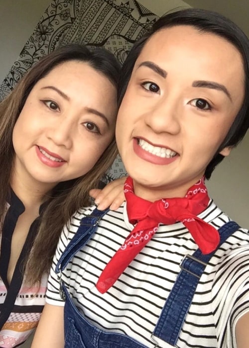 Kevin Ninh as seen in a selfie taken with his mother on Mother's Day in May 2020