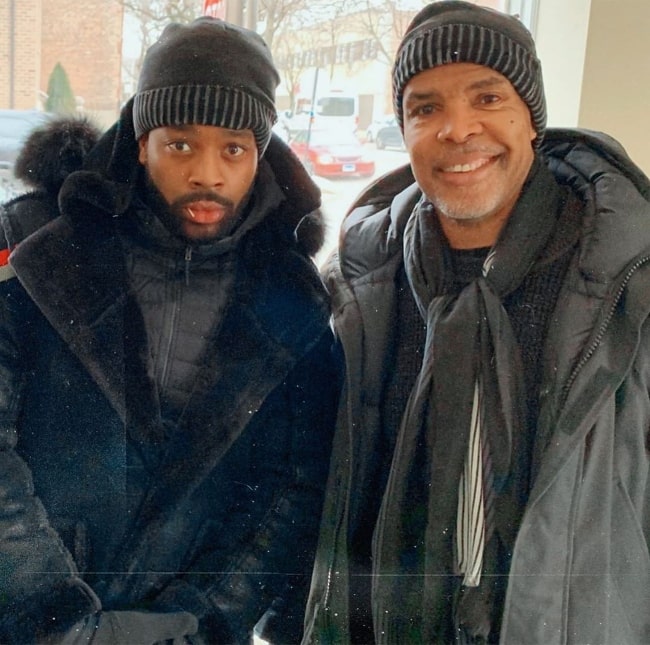 LaRoyce Hawkins (Left) as seen in a picture alongside Eriq La Salle in April 2020