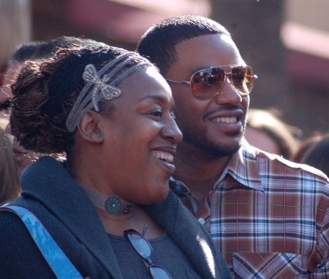 Laz and C. C. H. Pounder attending the Hollywood Walk of Fame ceremony for James Cameron in 2009