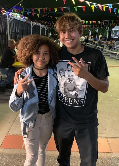 Leah Rose Randall as seen while posing for a picture alongside Nick in September 2019