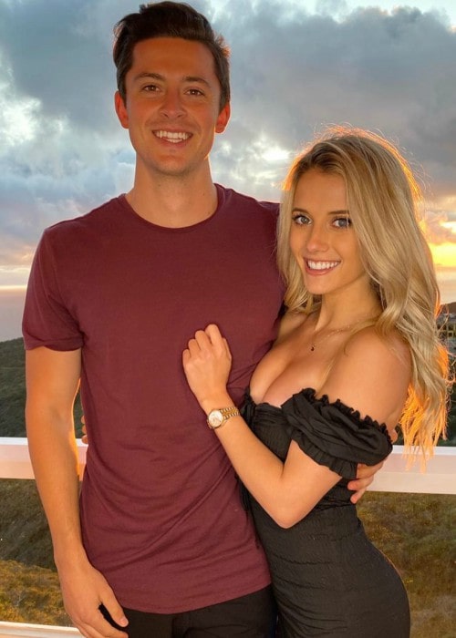 Lindsay Brewer and Drew Solomon as seen in May 2020