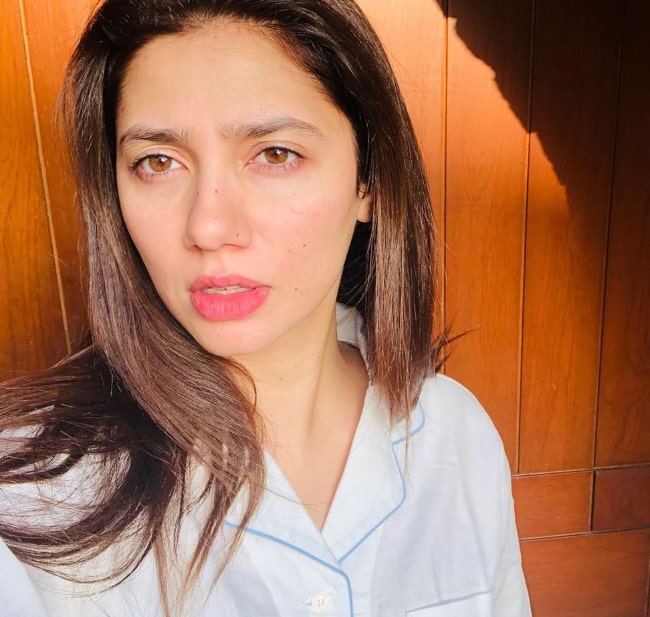 Mahira Khan as seen while taking a selfie in Karachi, Pakistan in April 2020