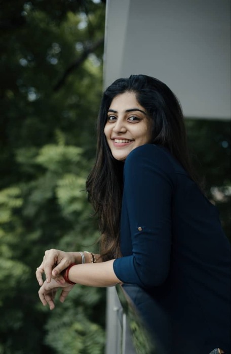 Manjima Mohan in a candid picture from 2019