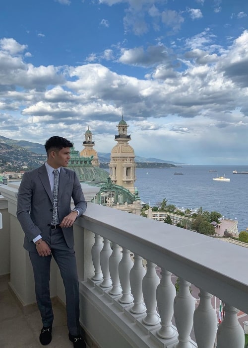 Manuel Maldonado as seen while posing for a picture with a stunning background in Monte-Carlo, Monaco in May 2019