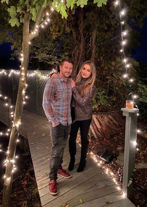 Marta Krupa and her husband Marco Andretti at The Chateau on the Lake in October 2019