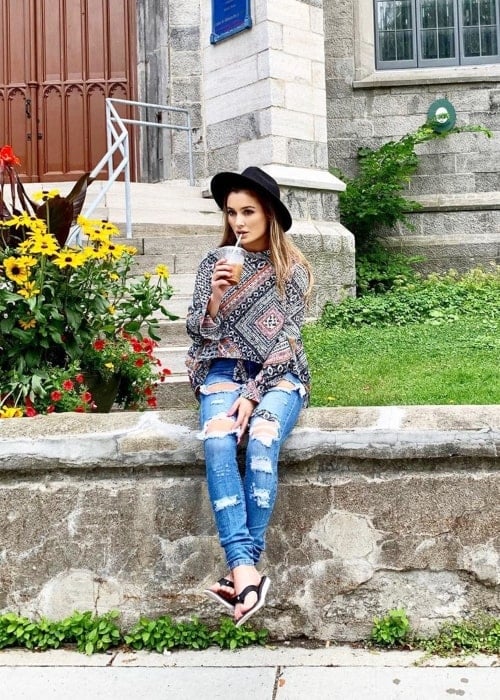 Marta Krupa as seen in a picture taken in Old Quebec City in August 2019