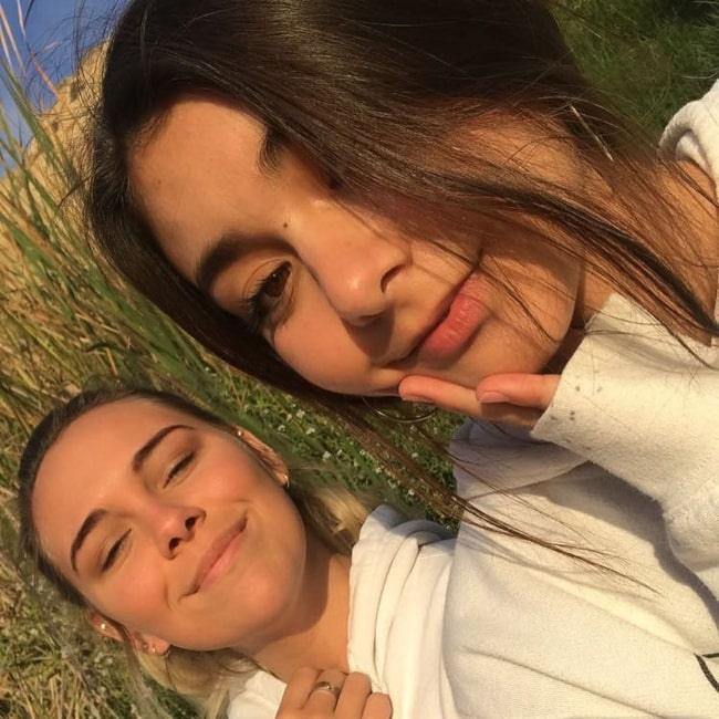 Mia Hayward as seen in a selfie taken with her close friend Instagram star Kouvr Annon in June 2020