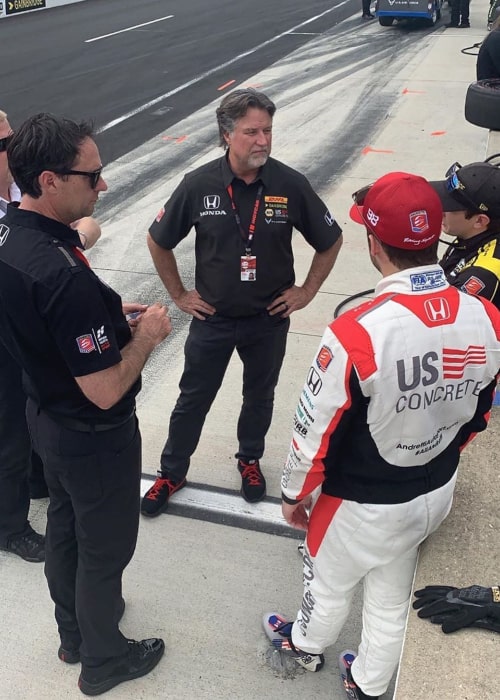 Michael Andretti on the sidelines of a race, as seen in May 2019
