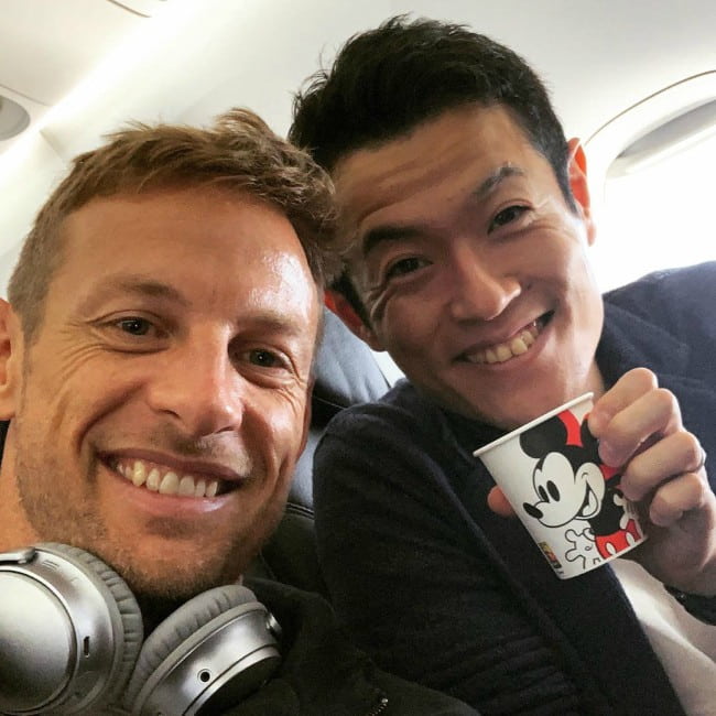 Naoki Yamamoto (Right) and Jenson Button in a selfie in September 2019