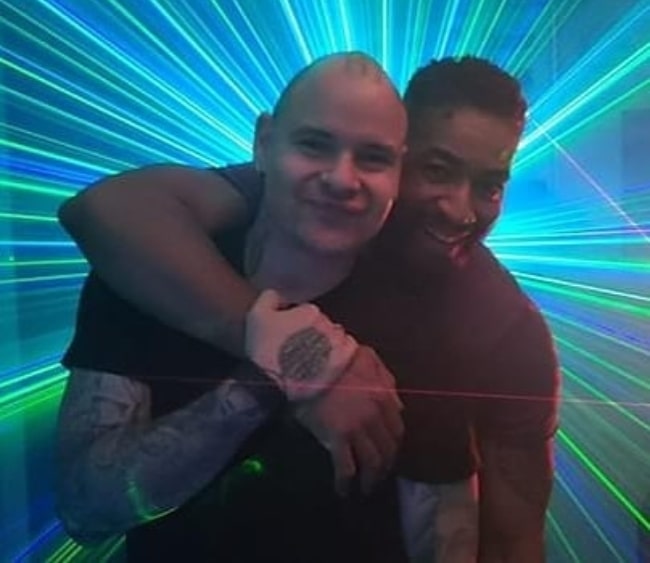 Nina Flowers (Left) as seen while posing for a picture with Antonio Pur de Oge