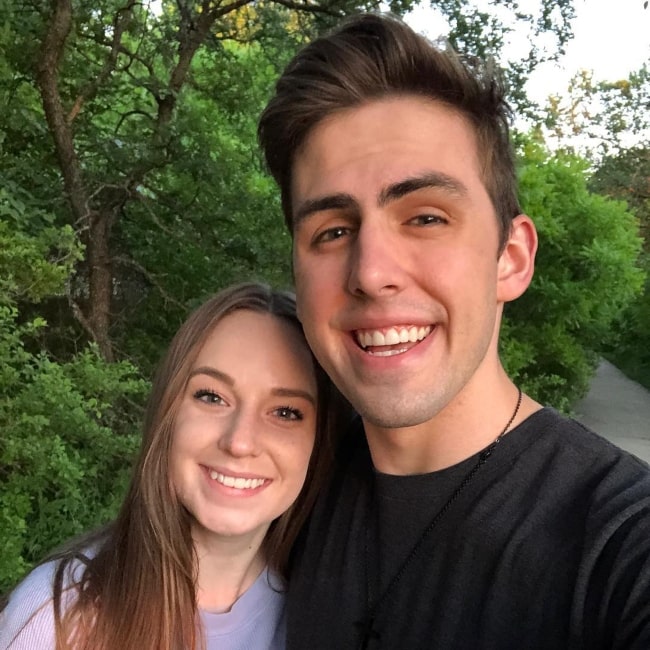NoBoom with his girlfriend in April 2019