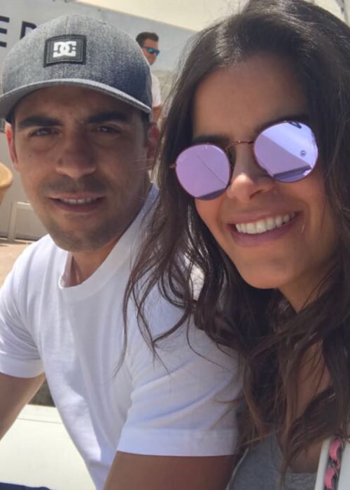 Pastor Maldonado and Gabriela Tarkanyi, as seen in February 2018