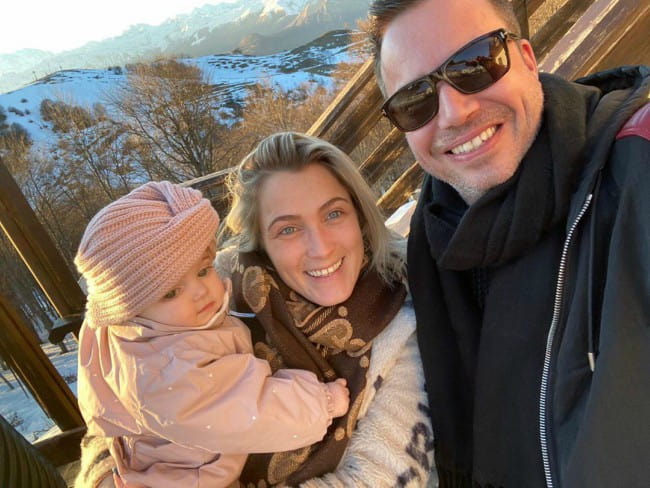 Sander van Doorn with his family as seen in January 2020