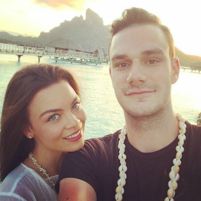 Scarlett Byrne and Cooper Bradford Hefner in a selfie in November 2014