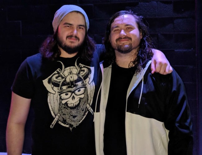 Sp00nerism (Right) with his cousin as seen in September 2018