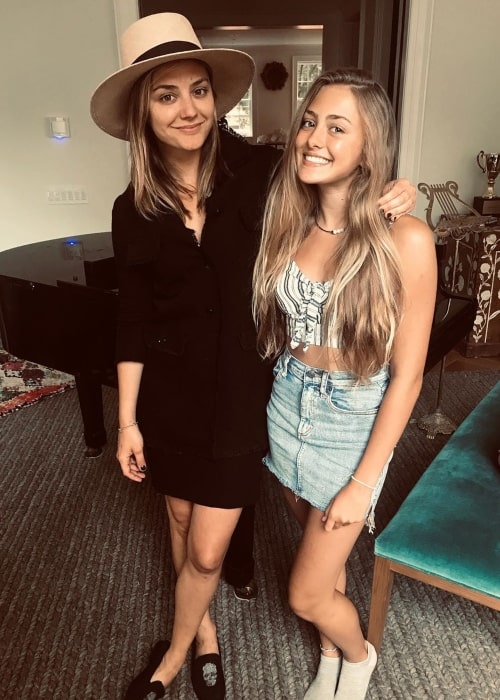 Taylor Thorne as seen in a picture taken with actress Christine Evangelista in July 2019 in New York City, New York