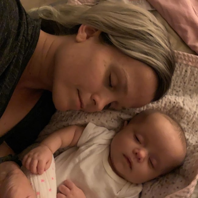 Terra Jolé as seen in a picture taken with her baby daughter Magnolia August in June 2020