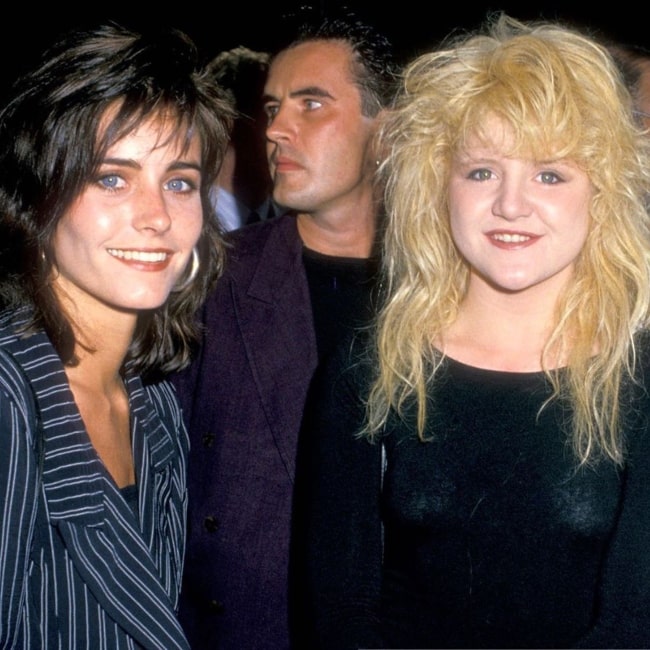 Tina Yothers as seen in a picture taken with her fellow co-star Courteney Cox at the premier of the film Big Top Pee-wee in 1988 at the TCL Chinese Theatres