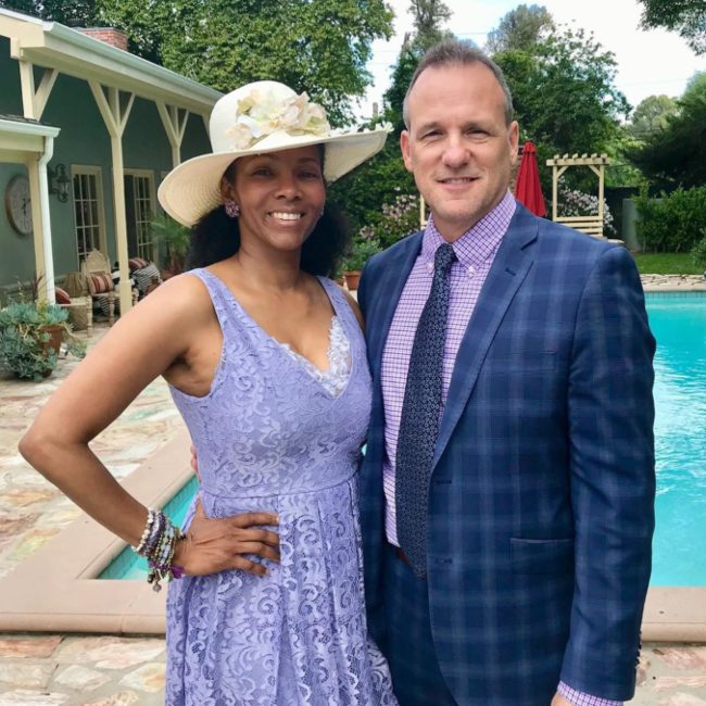 Tom Verica with his wife on their 19th Anniversary in 2019