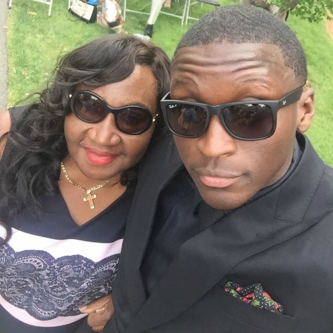 Victor Oladipo in a selfie with his mother as seen in July 2017