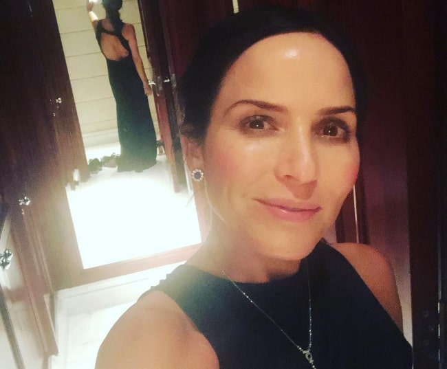 Andrea Corr as seen while clicking a selfie in December 2018