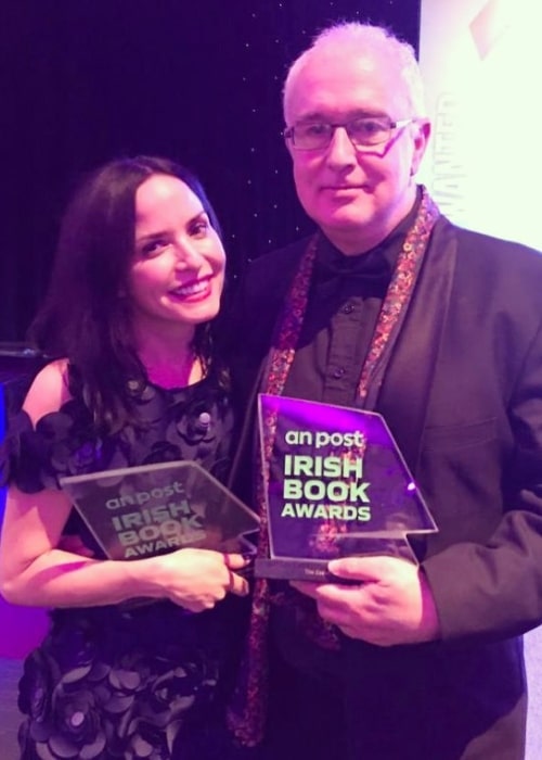 Andrea Corr as seen while posing for a picture alongside Irish novelist Joseph O'Connor in November 2019