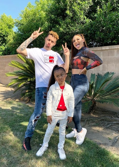 Anisia Lagness as seen in a picture taken with her boyfriend Devonte Thomas and daughter Juliet in May 2020