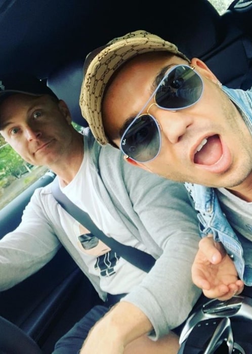 Anthony Callea with his partner in November 2019