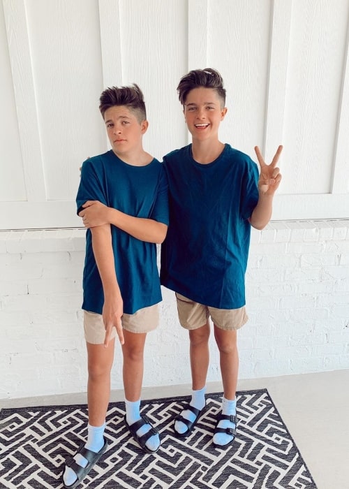 Boston Mikesell as seen in a picture with his brother Brock Mikesell in July 2020