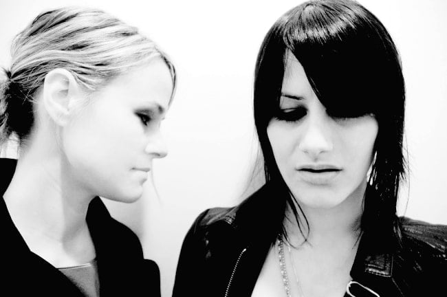 Camila Grey (Right) and Leisha Hailey of the indiepop band 'Uh Huh Her'