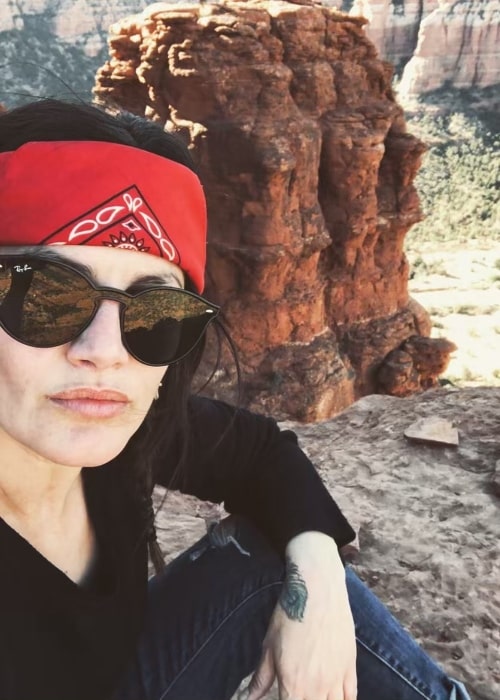 Camila Grey as seen while clicking a selfie in Sedona, Arizona in May 2019