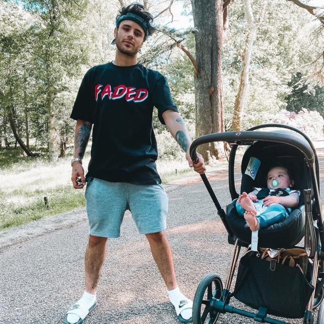 Casey Johnson as seen in a picture that was taken with his child May 2020