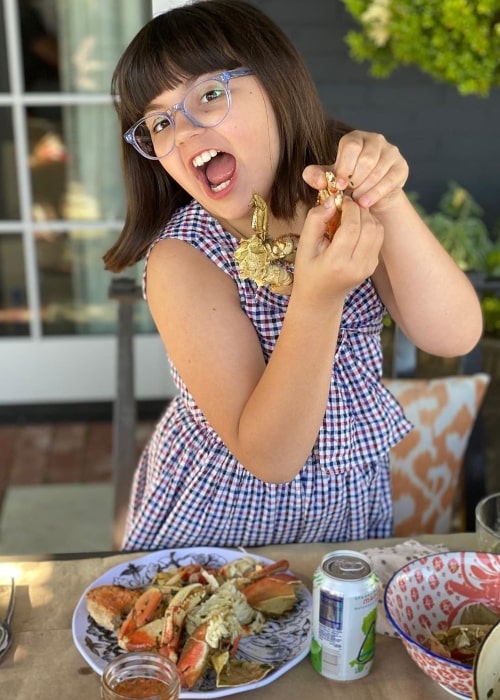 Coco Christo as seen in a picture taken in July 2020, while feasting on a crab