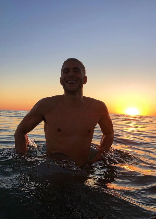 Fai Khadra as seen in a shirtless picture that was taken in the water in November 2019