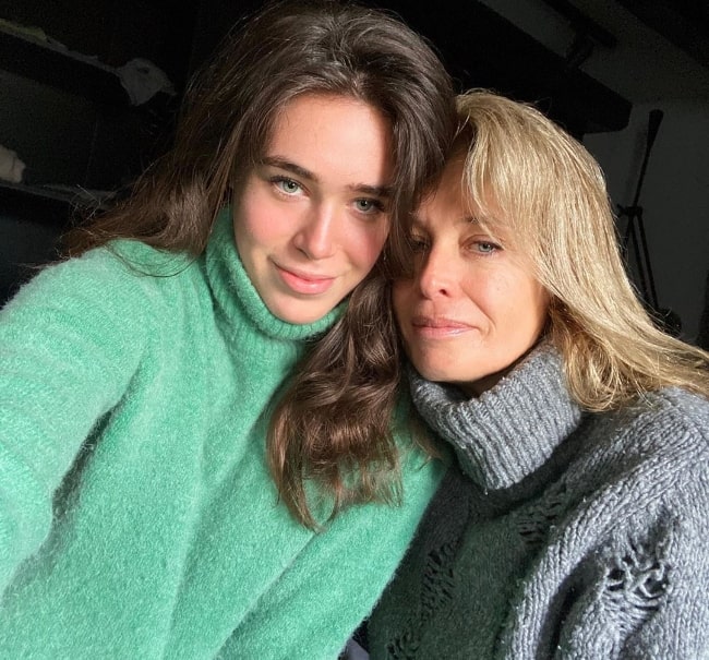 Frederique van der Wal (Right) and daughter Scyler Pim van der Wal Klein in Amsterdam, the Netherlands in March 2020