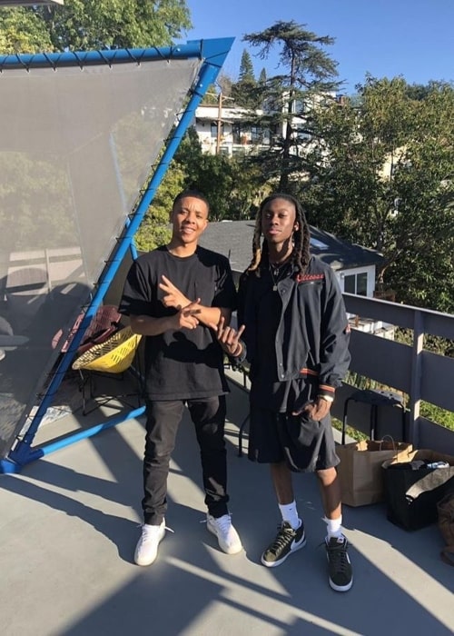 Isaiah Peck as seen in a picture taken with his friend Tevin Johnson in Los Angeles, California in May 2020