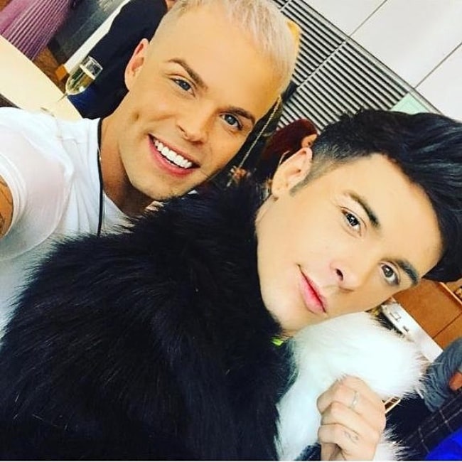 Jaymi Hensley as seen in a selfie taken with his partner Olly Marmon in May 2019