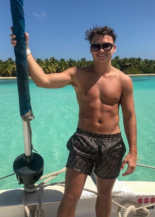 Johnny Carey as seen in a shirtless picture that was taken in Saona Island , Dominican Republic in February 2020